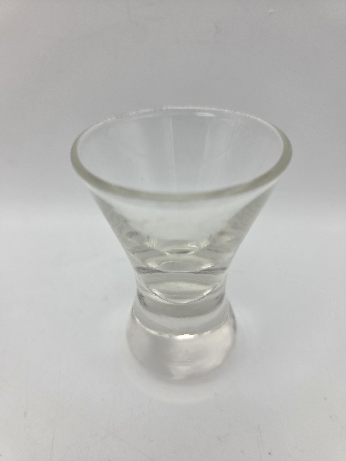 Clear Hourglass-Shaped Cordial Shot Glass