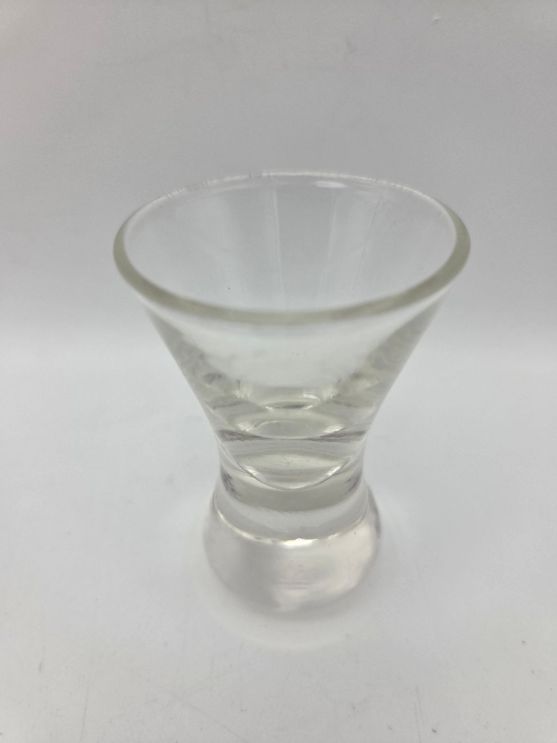 Clear Hourglass-Shaped Cordial Shot Glass