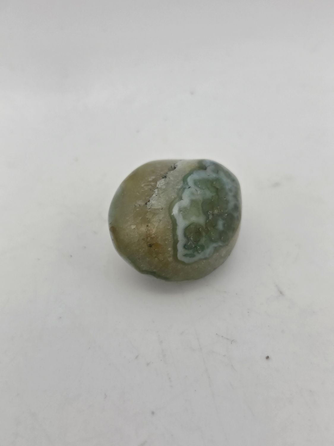 Chalcedony Palm Stone with Druzy Quartz Pocket