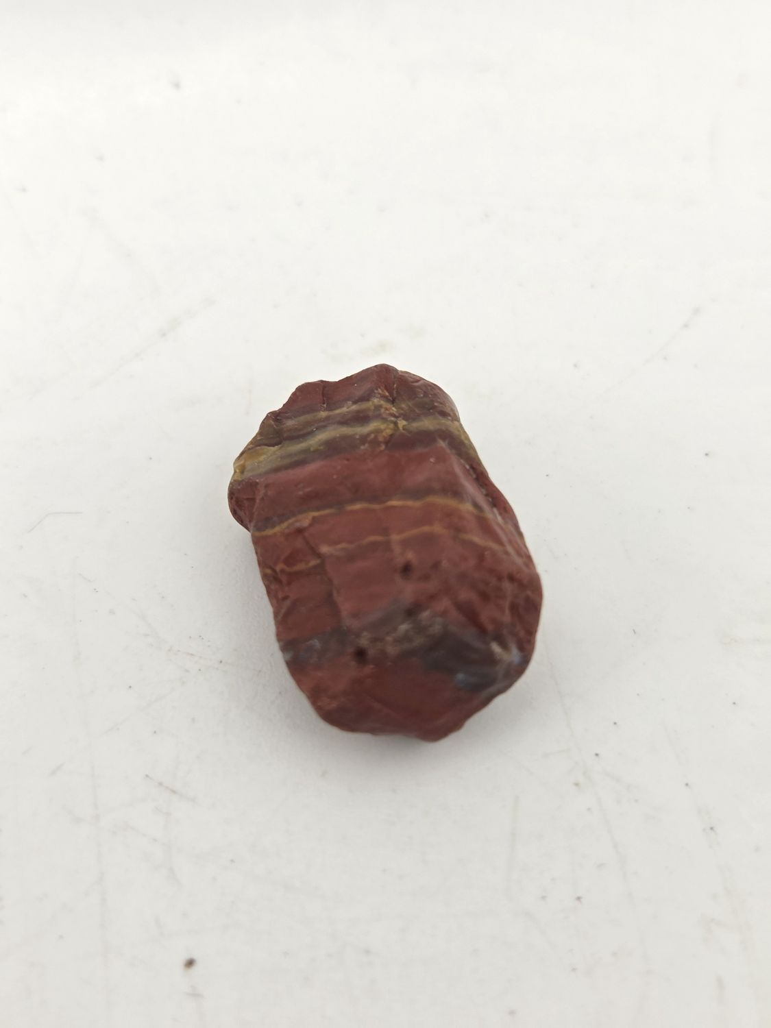 Small Raw Banded Red Jasper Stone
