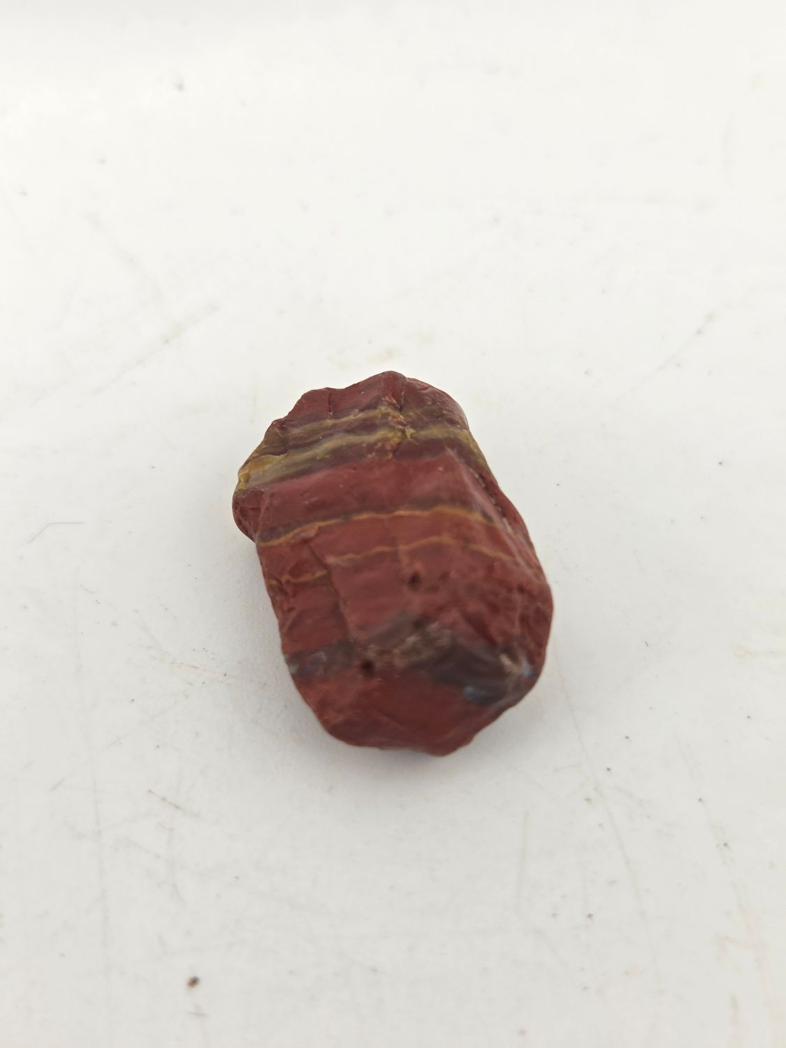 Small Raw Banded Red Jasper Stone