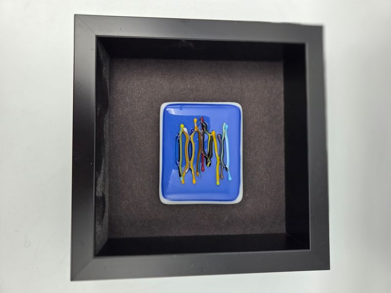 Framed Shadow Box Fused Glass Art Tile