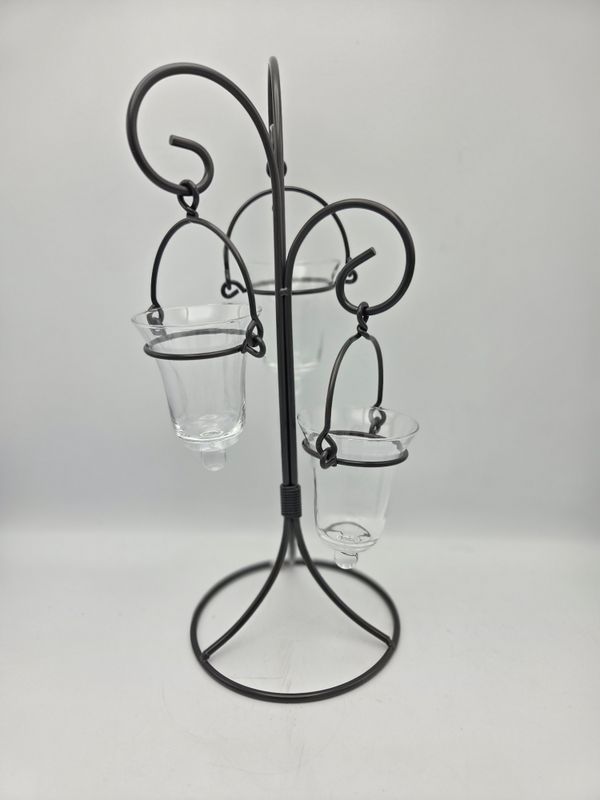 3 Light Hanging Glass Votive Candle Holder