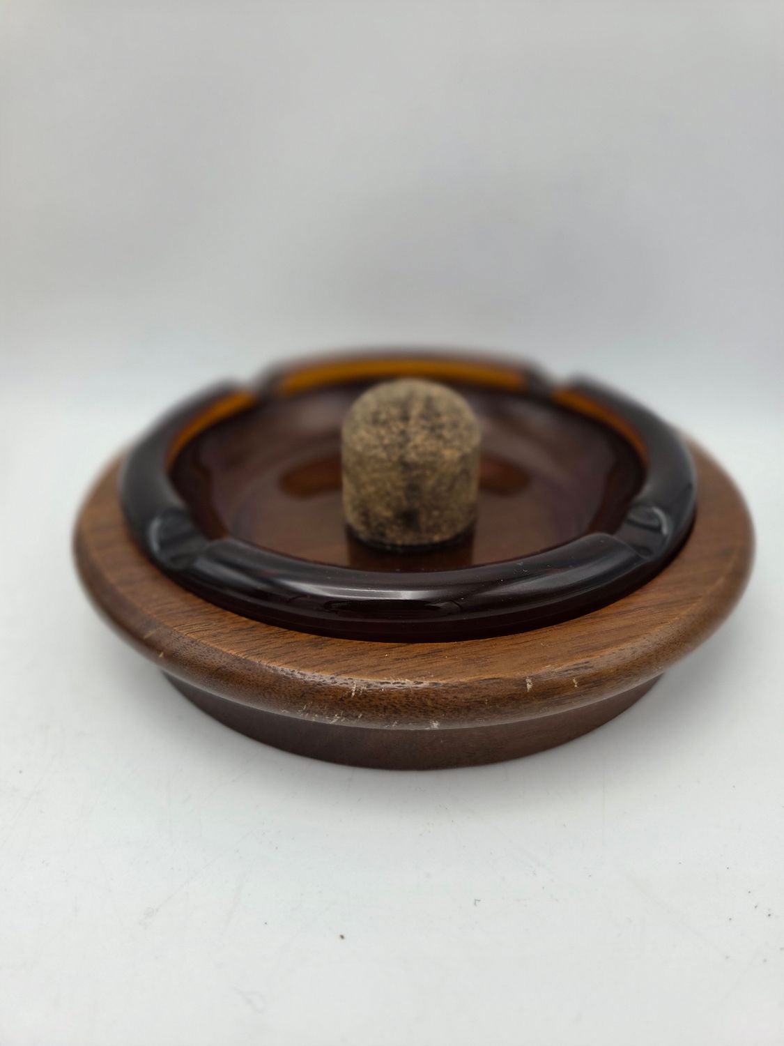 Decorator Industries DECC Walnut Ashtray