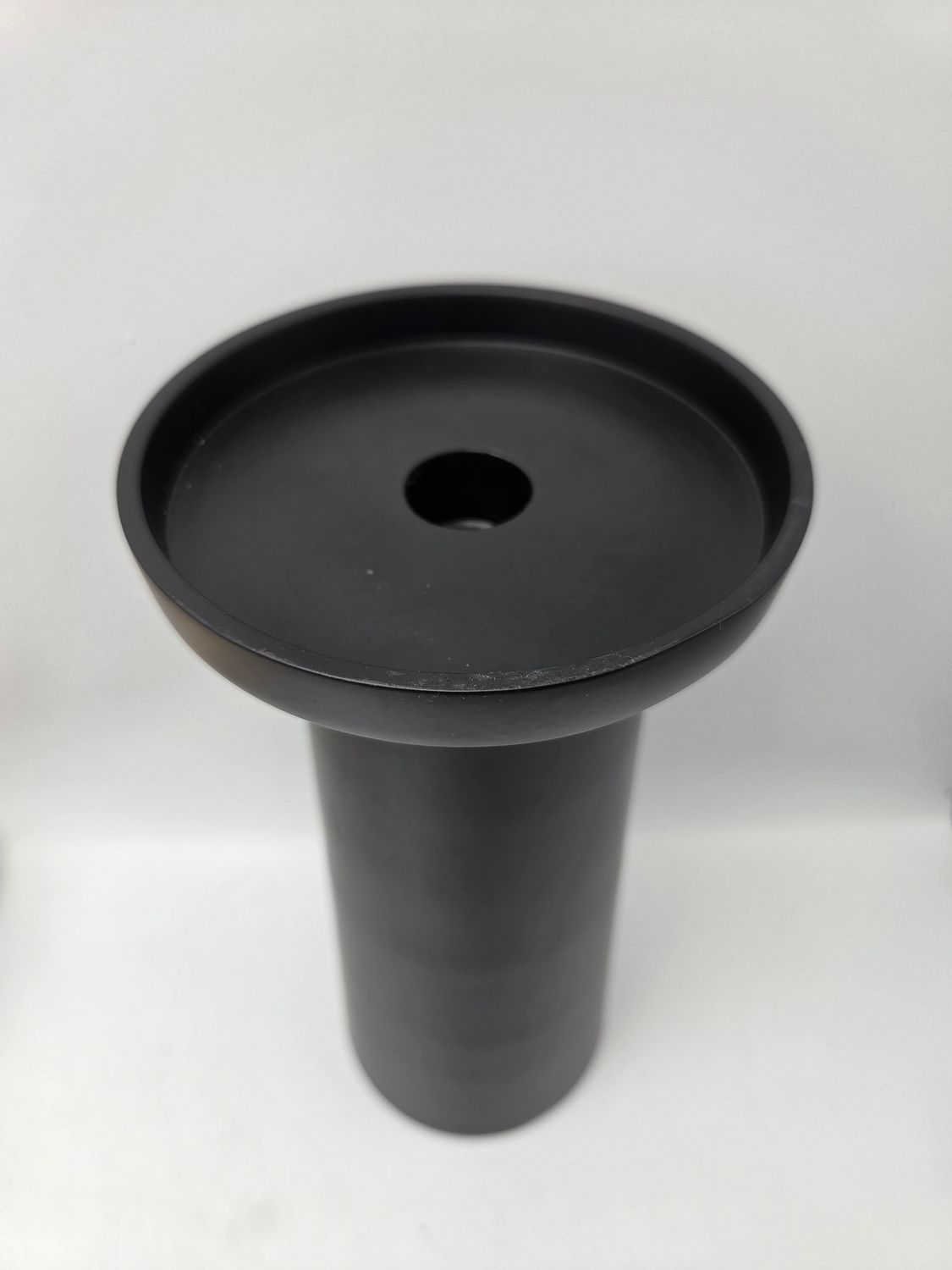 Modern Black Metal Pedestal Stand