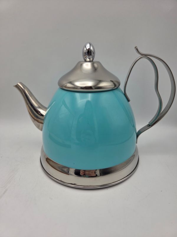 Creative Home Blue Stainless Steel Teapot