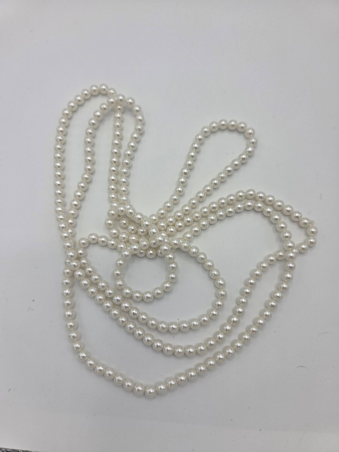 Cream Faux Pearl Costume Necklace