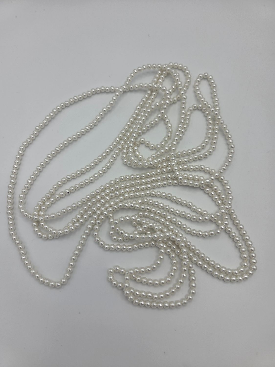 ExtraLong MultiStrand Faux Pearl Necklace