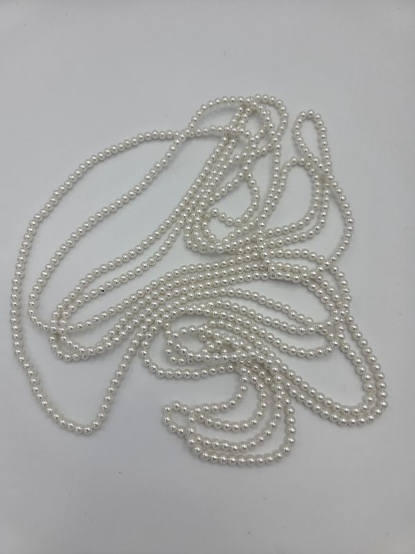 ExtraLong MultiStrand Faux Pearl Necklace