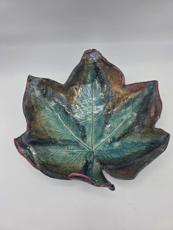 Signed Maple Leaf Pottery Bowl