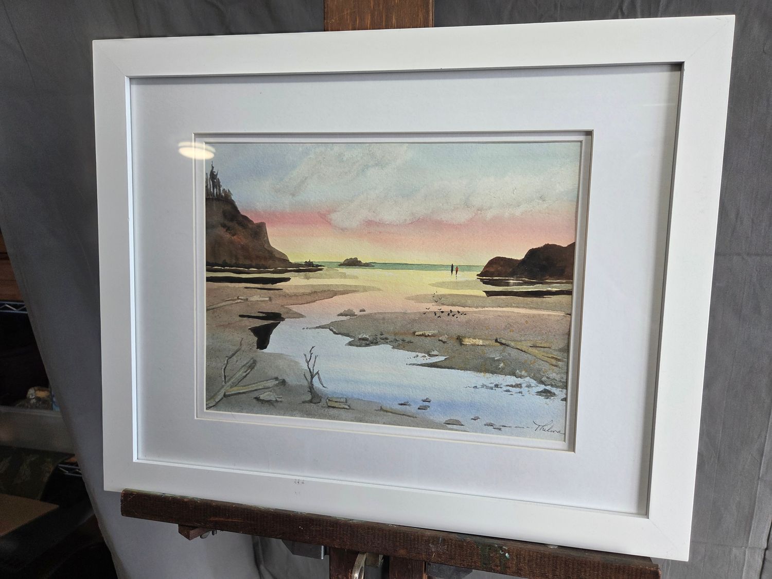 Coastal Sunset Watercolor - Thelma