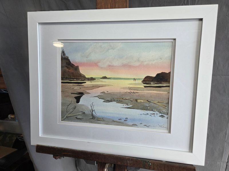 Coastal Sunset Watercolor - Thelma