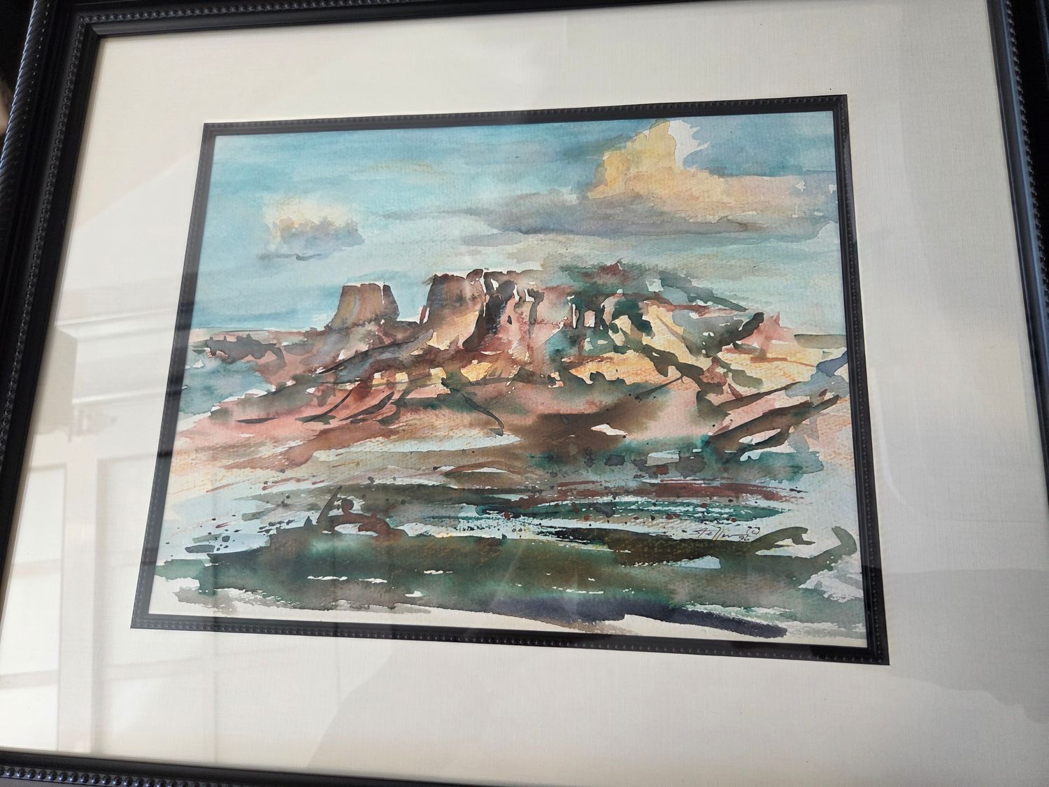 SW Desert Mesa Landscape Watercolor