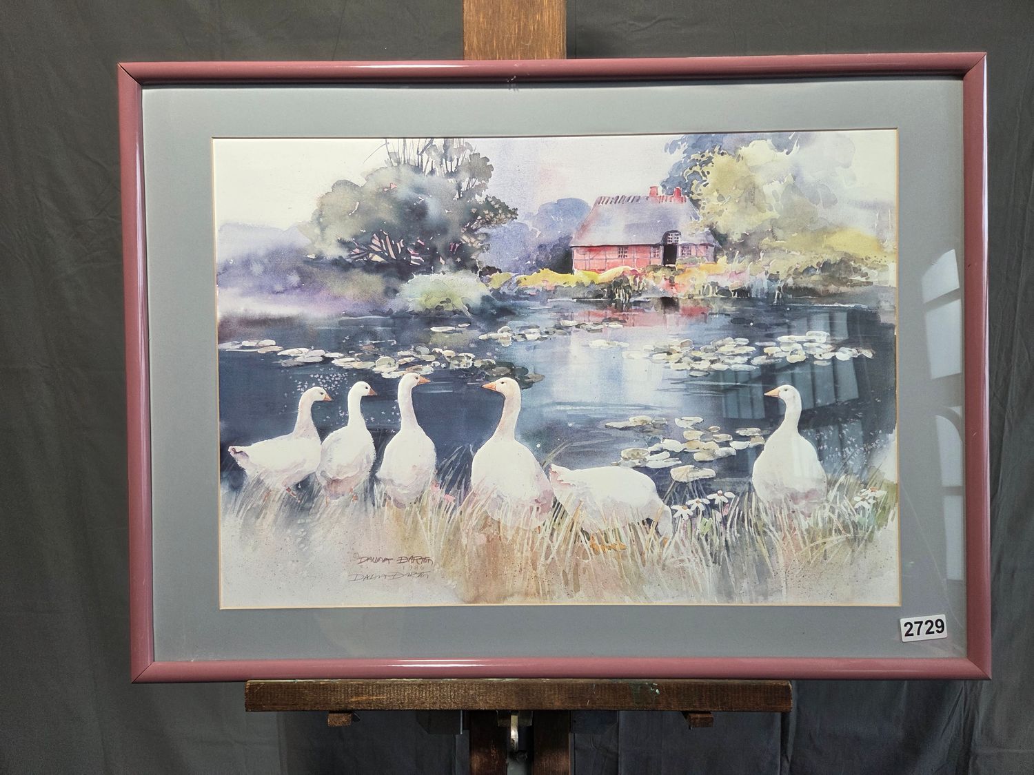 Geese by Pond Print - Daunet Darton