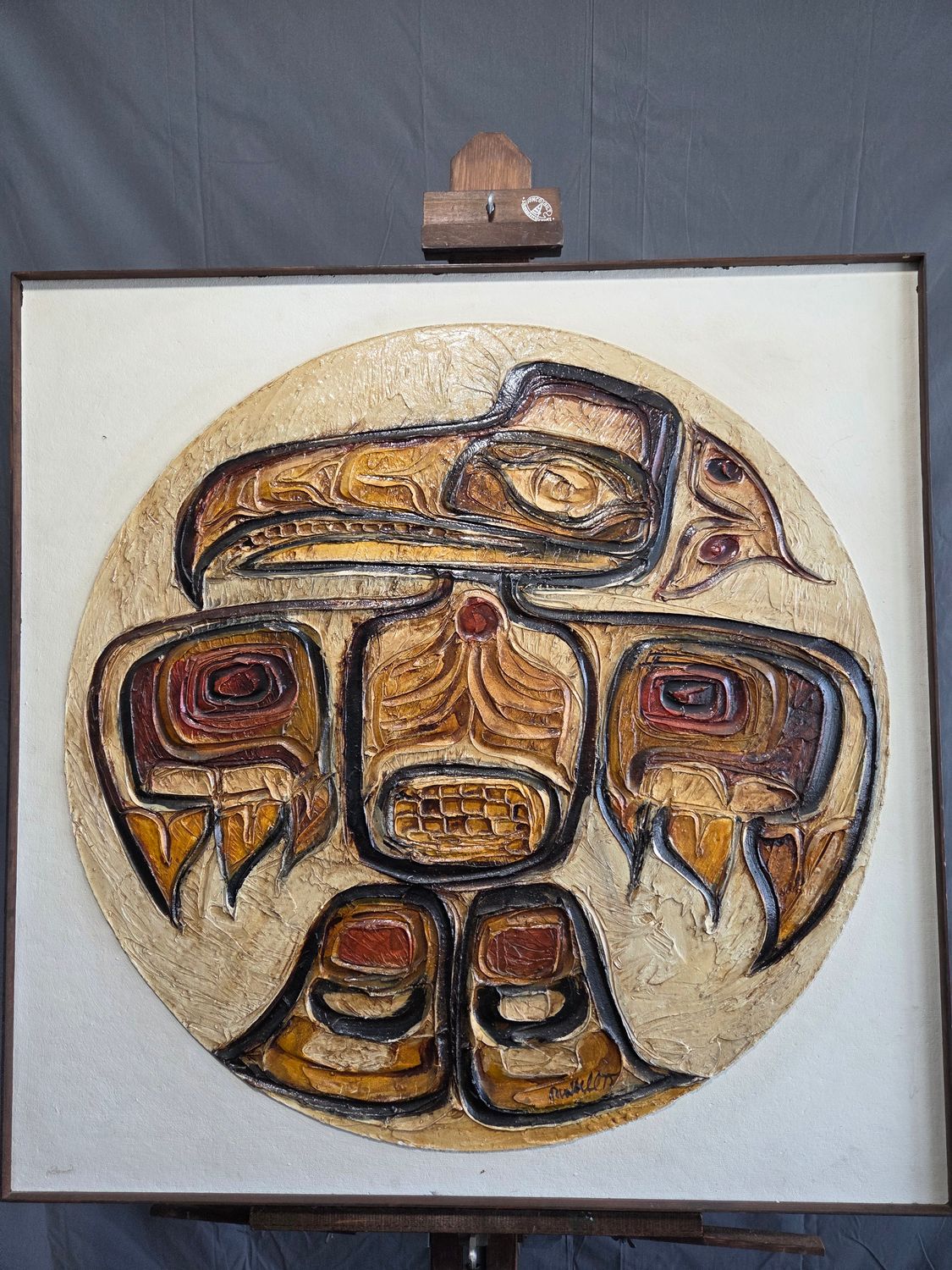 Thunderbird/Eagle Signed Relief Art