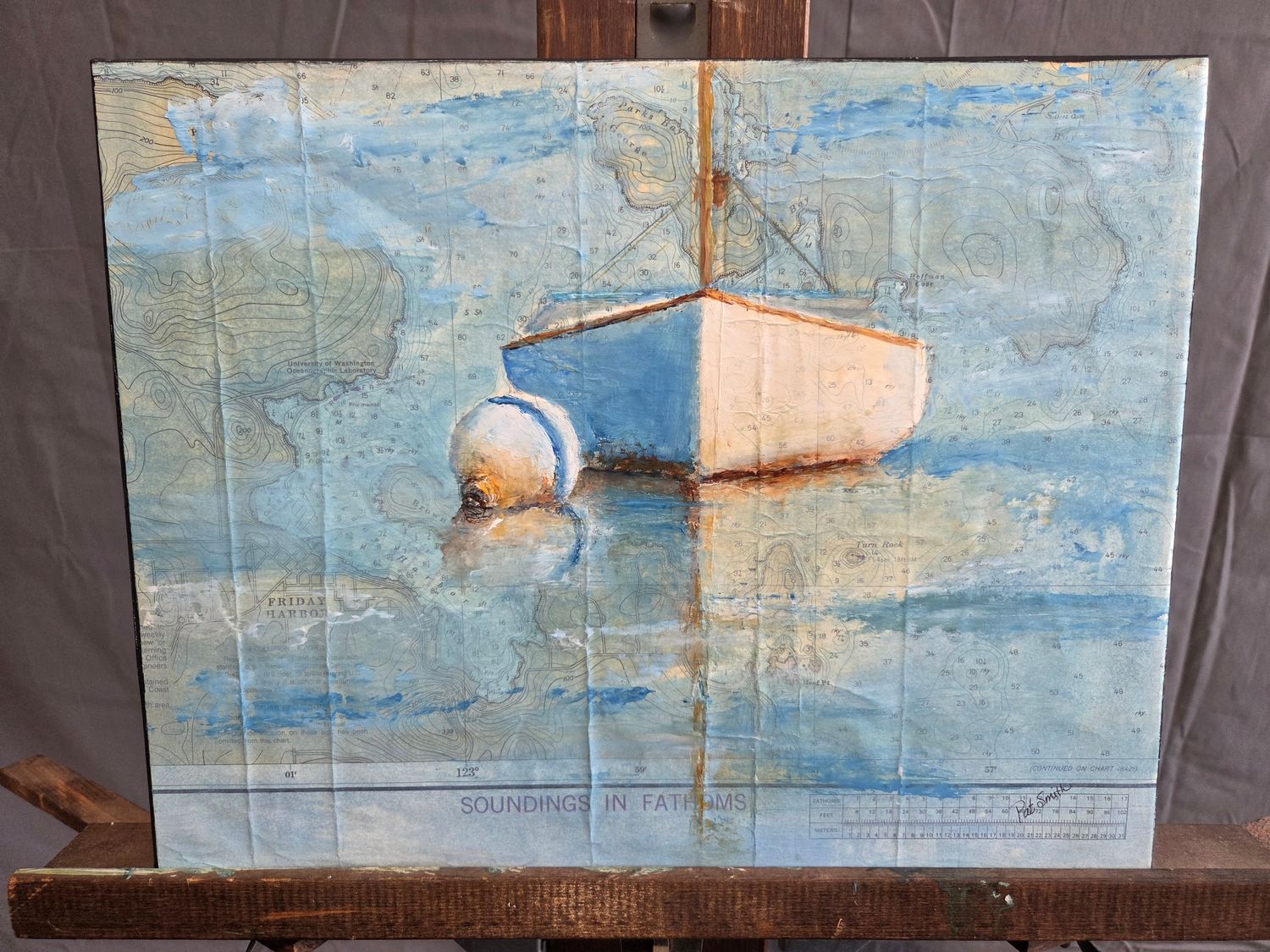 Nautical Chart Painting - Pat Smith