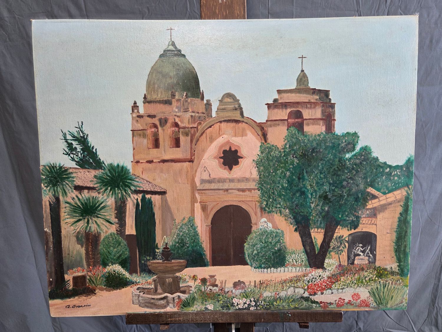 Mission Carmel - A. Amrein, Oil Painting