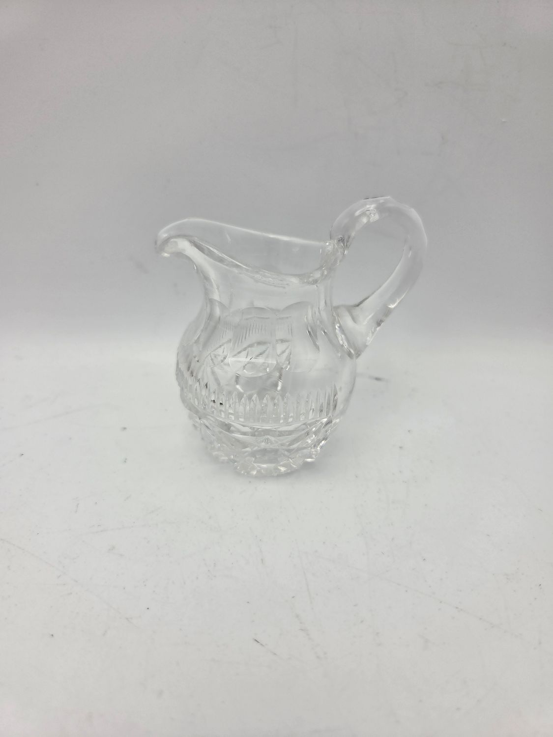 Small Vintage Cut Crystal Creamer