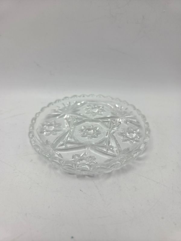 Vintage Clear Glass Starburst Dish