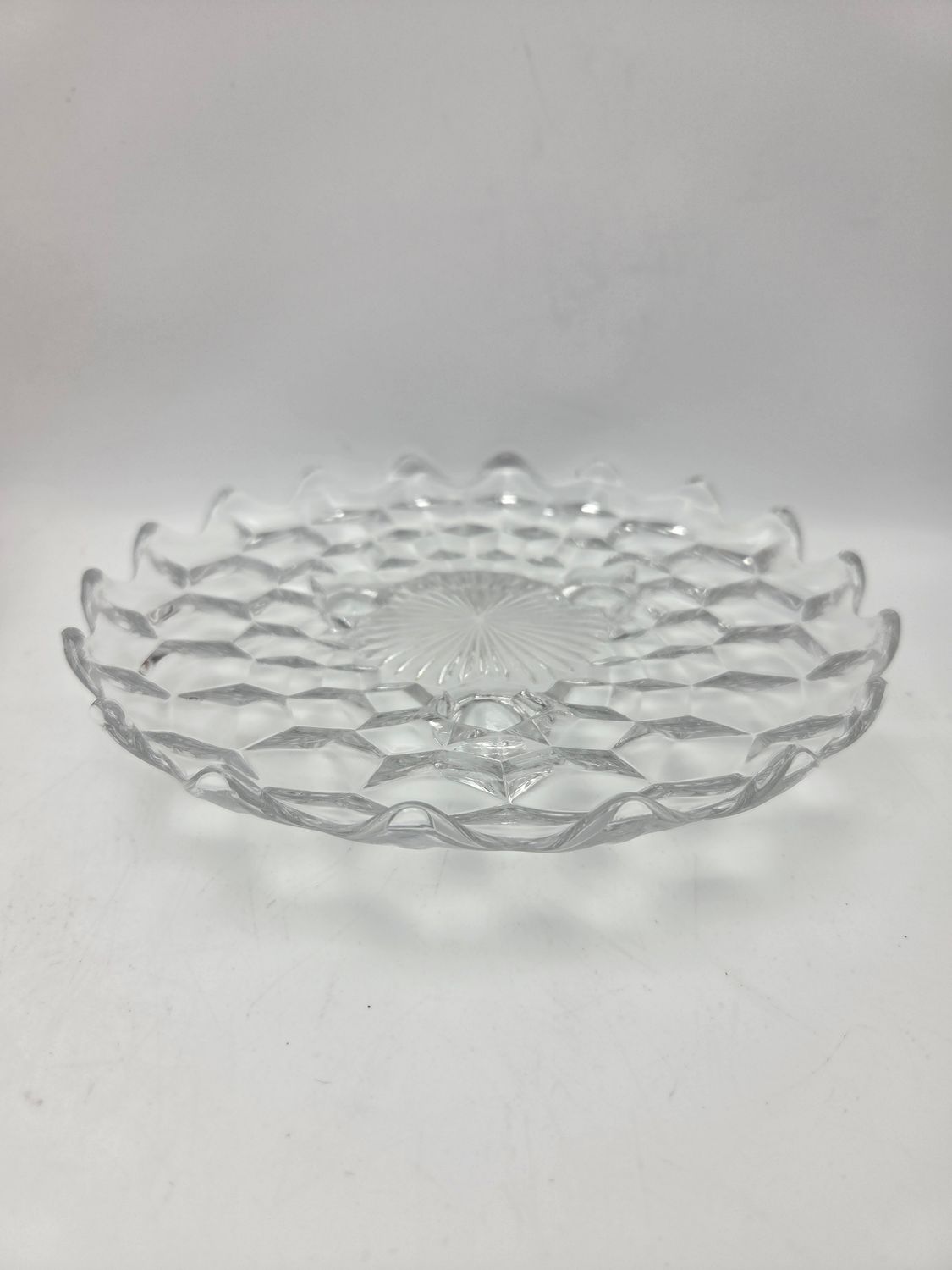 Vintage Fostoria Clear Glass 3-Footed Bowl