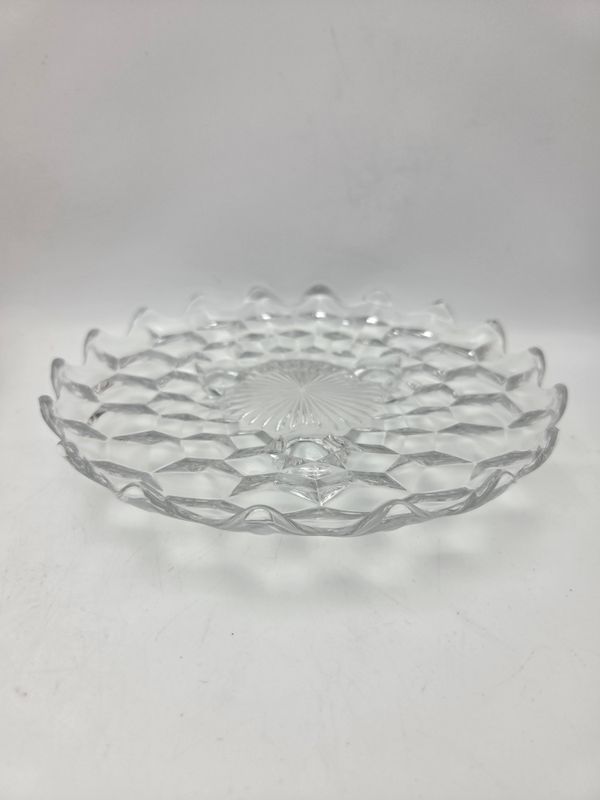 Vintage Fostoria Clear Glass 3-Footed Bowl