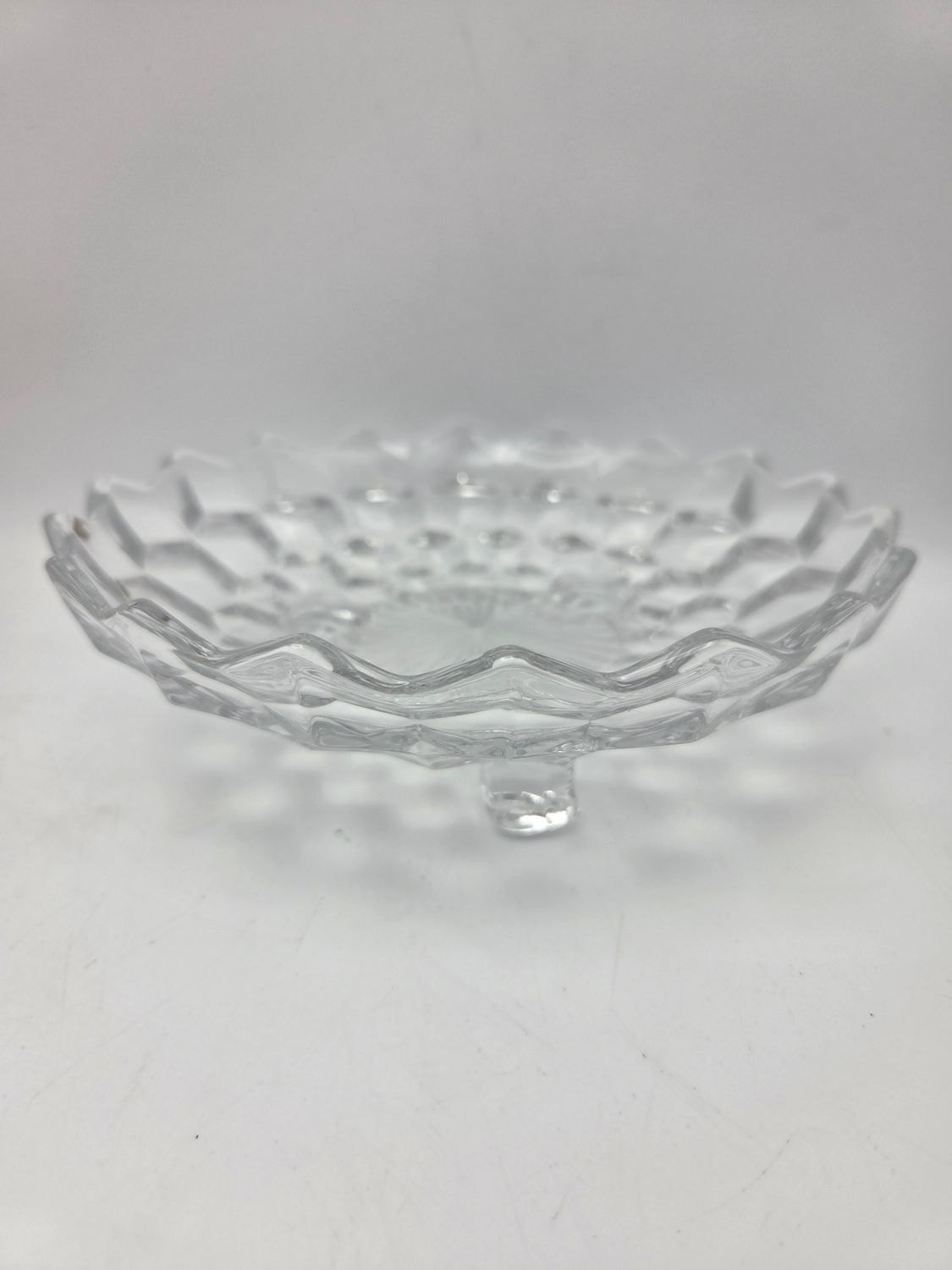 Fostoria 3-Footed Vintage Glass Bowl