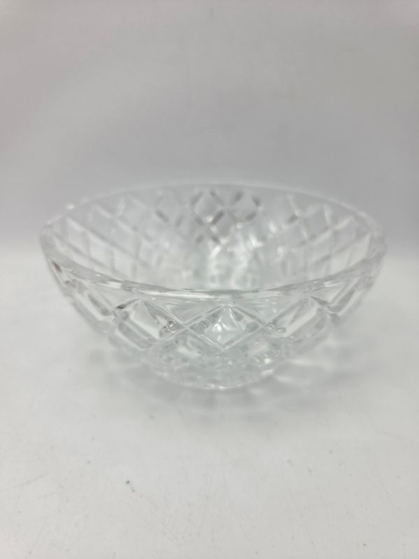 Crosshatch Starburst Cut Crystal Bowl