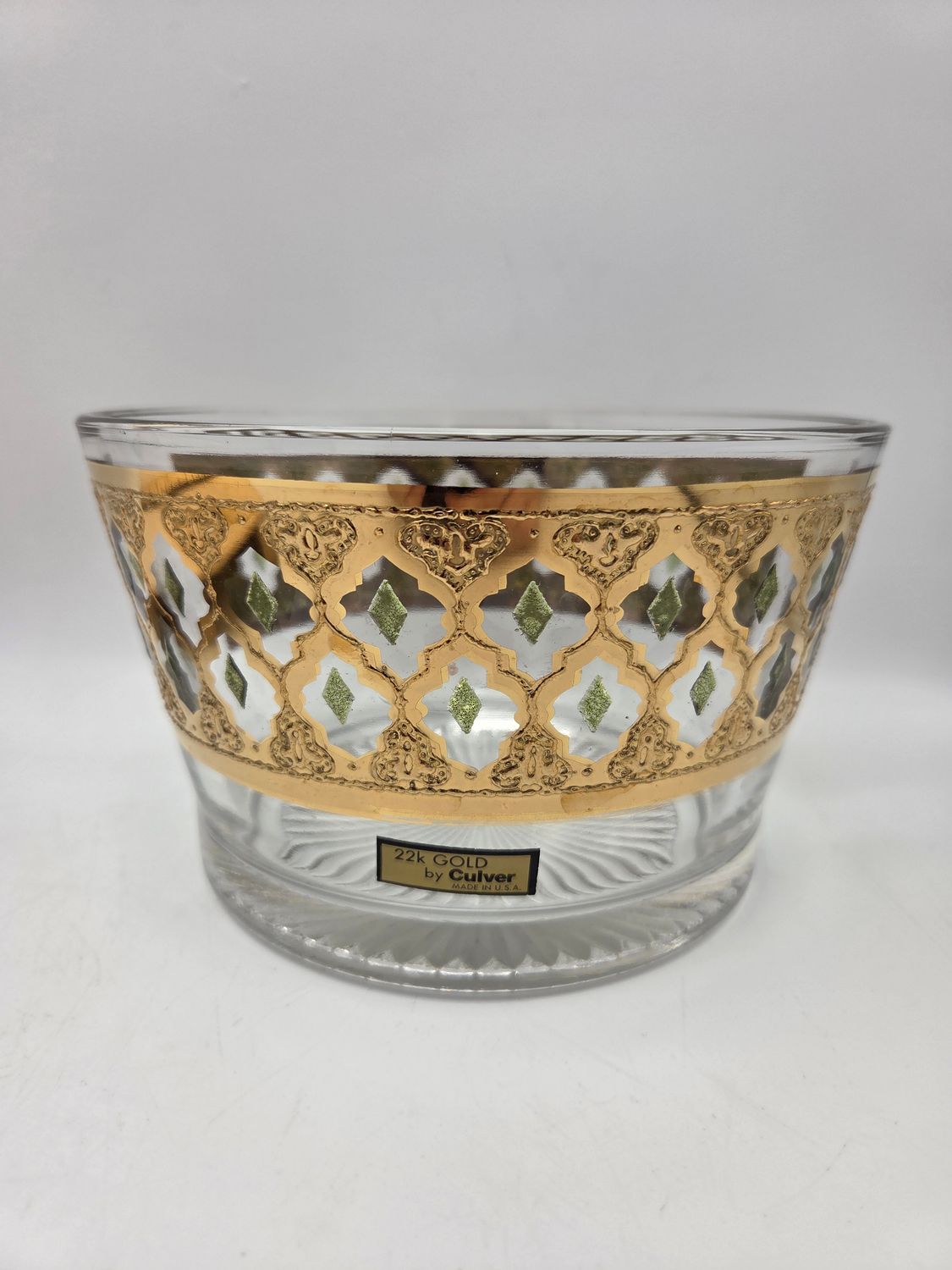 Culver Valencia 22K Gold Glass Bowl
