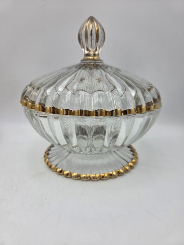 Jeannette Ntnl Pattern  Cvrd Candy Dish