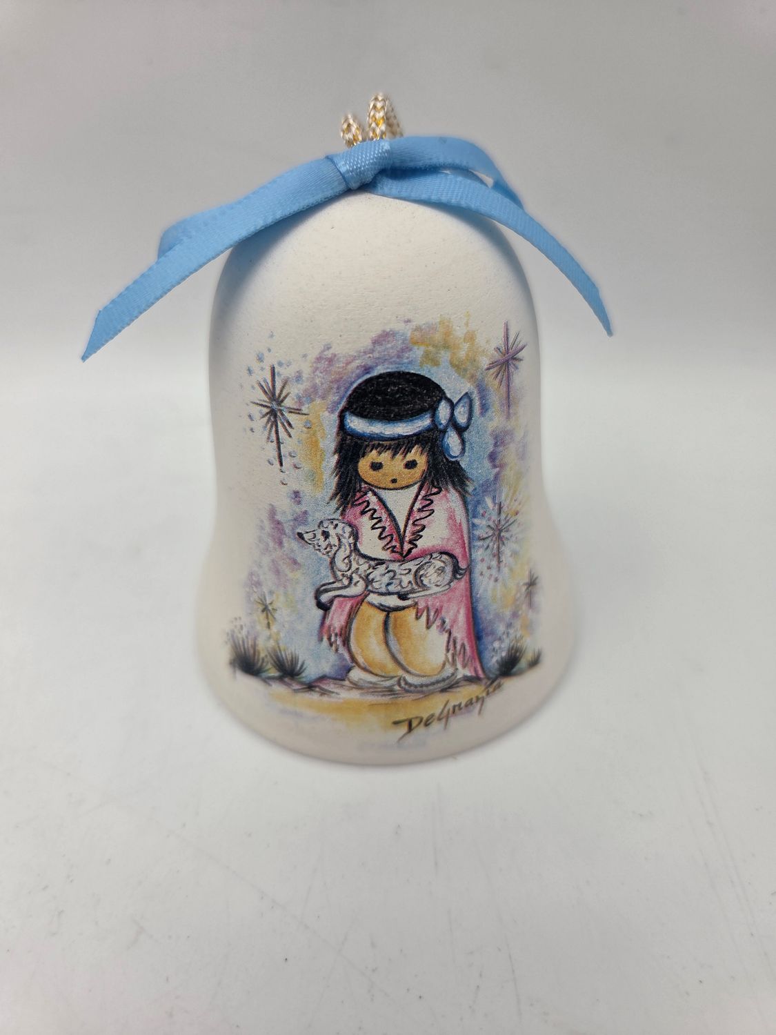 DeGrazia 1991 Girl with Lamb Bell