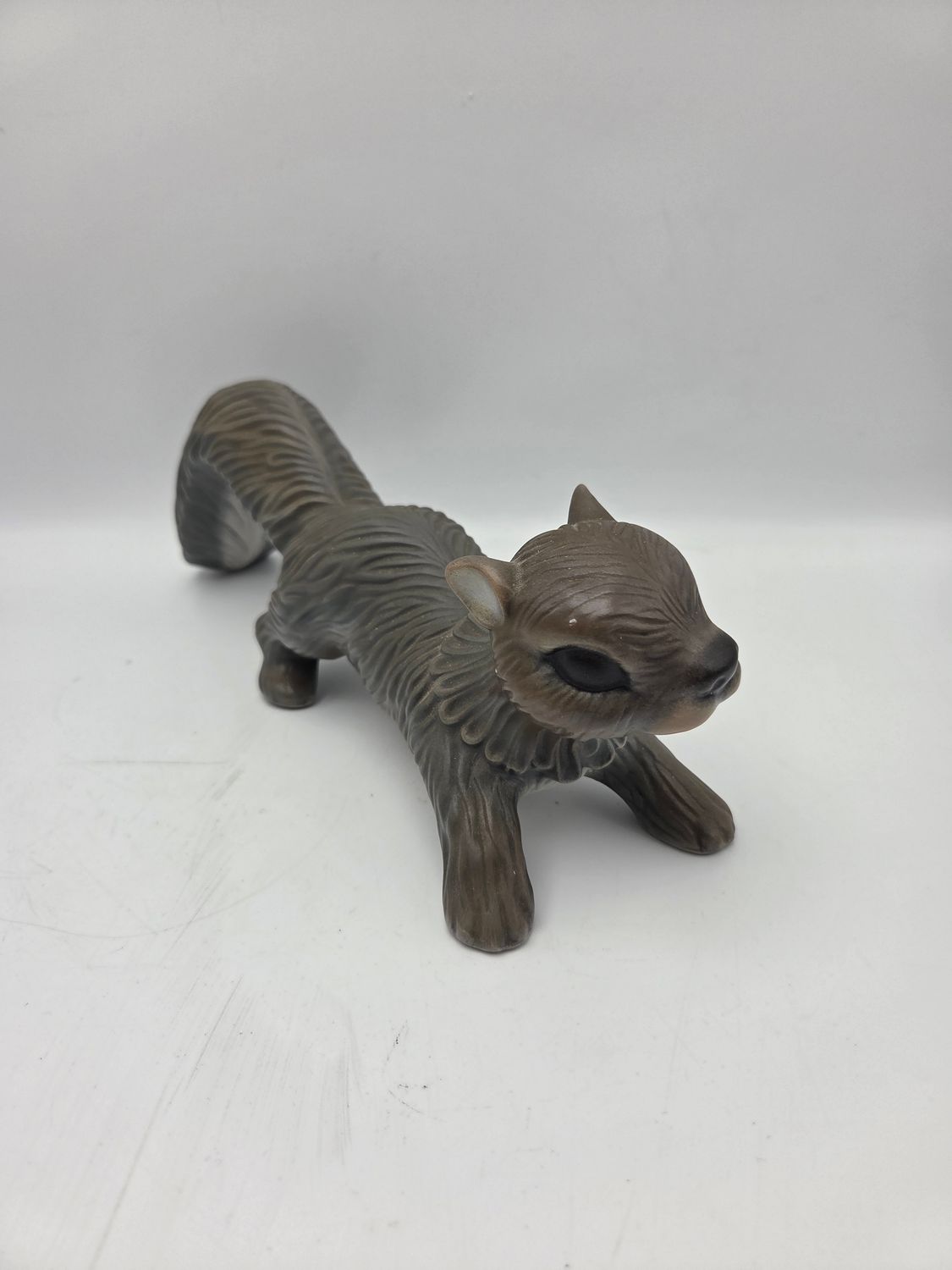 Ceramic Gray Squirrel Figurine