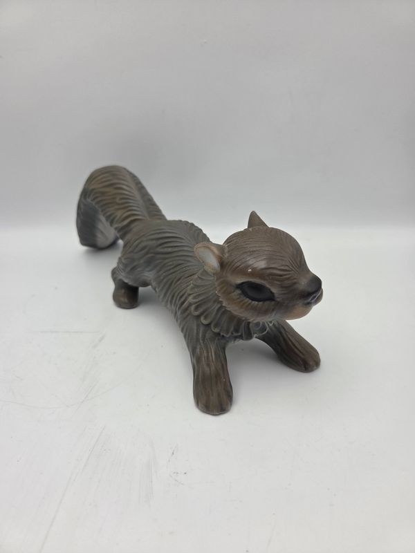 Ceramic Gray Squirrel Figurine