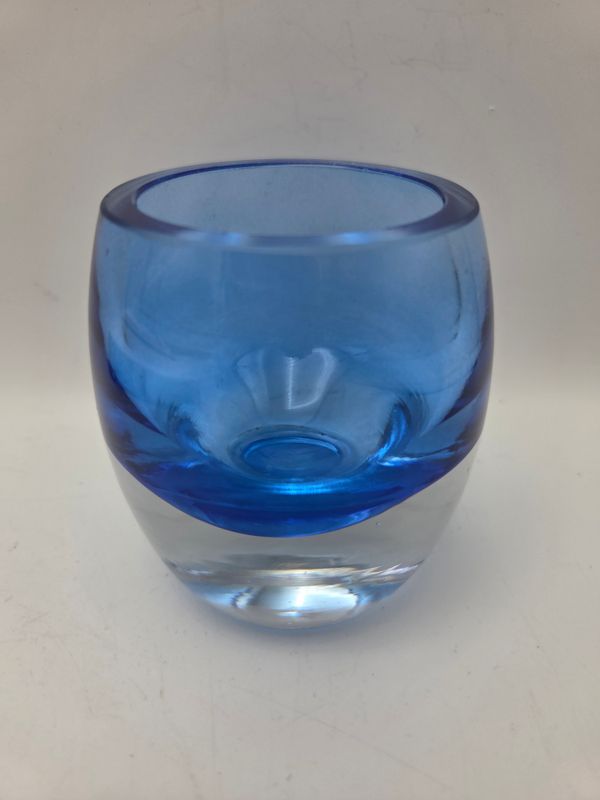 Blue Glass Tealight Holder