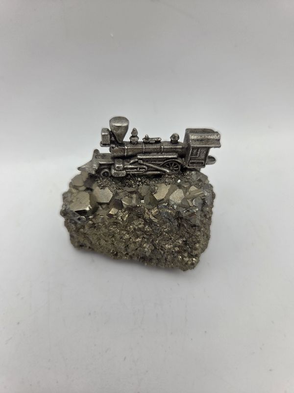 Pyrite Crystal Pewter Loco Figurine
