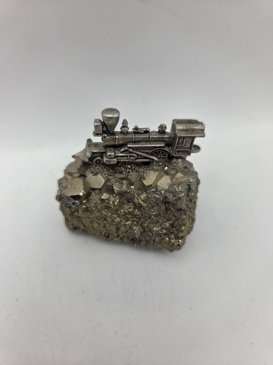 Pyrite Crystal Pewter Loco Figurine