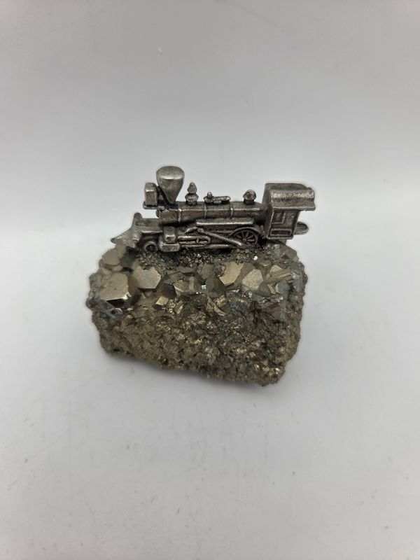 Pyrite Crystal Pewter Loco Figurine