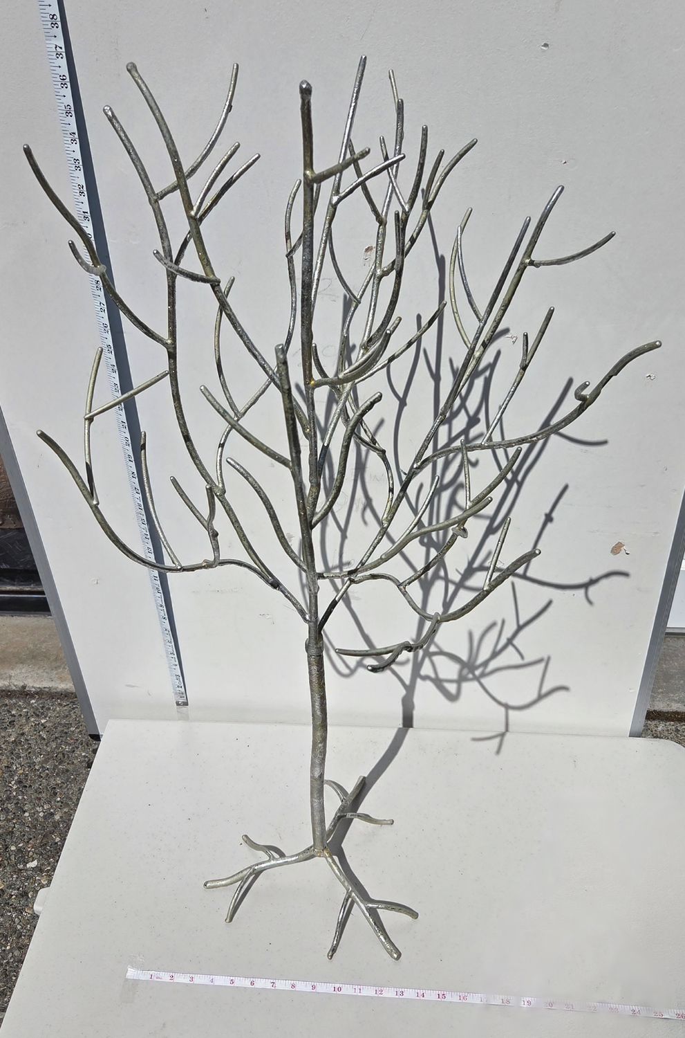 Large Silver Metal Branch Display Tree