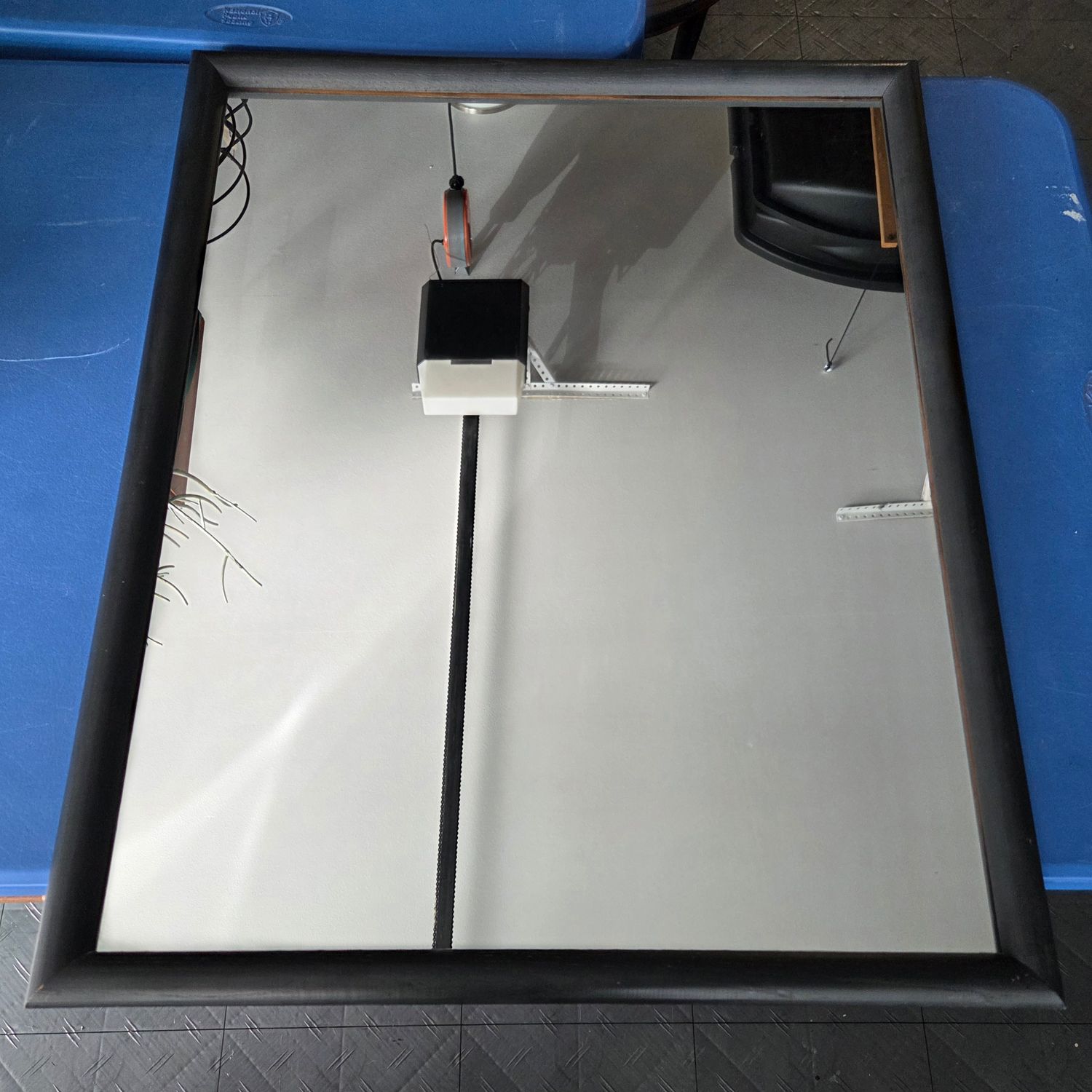 Vintage 1978 Black Framed Wall Mirror