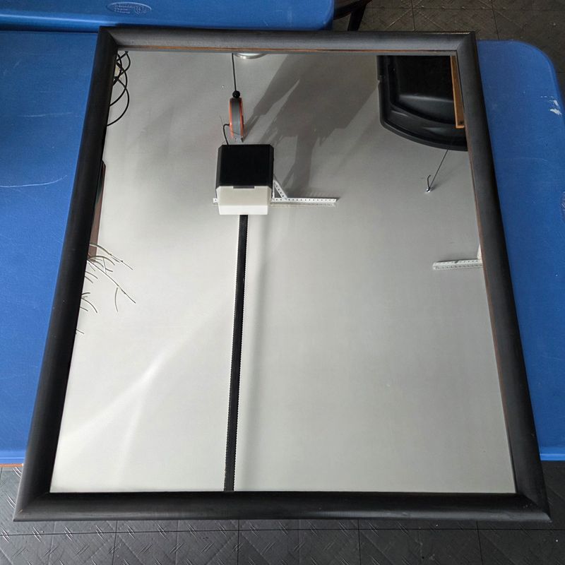 Vintage 1978 Black Framed Wall Mirror