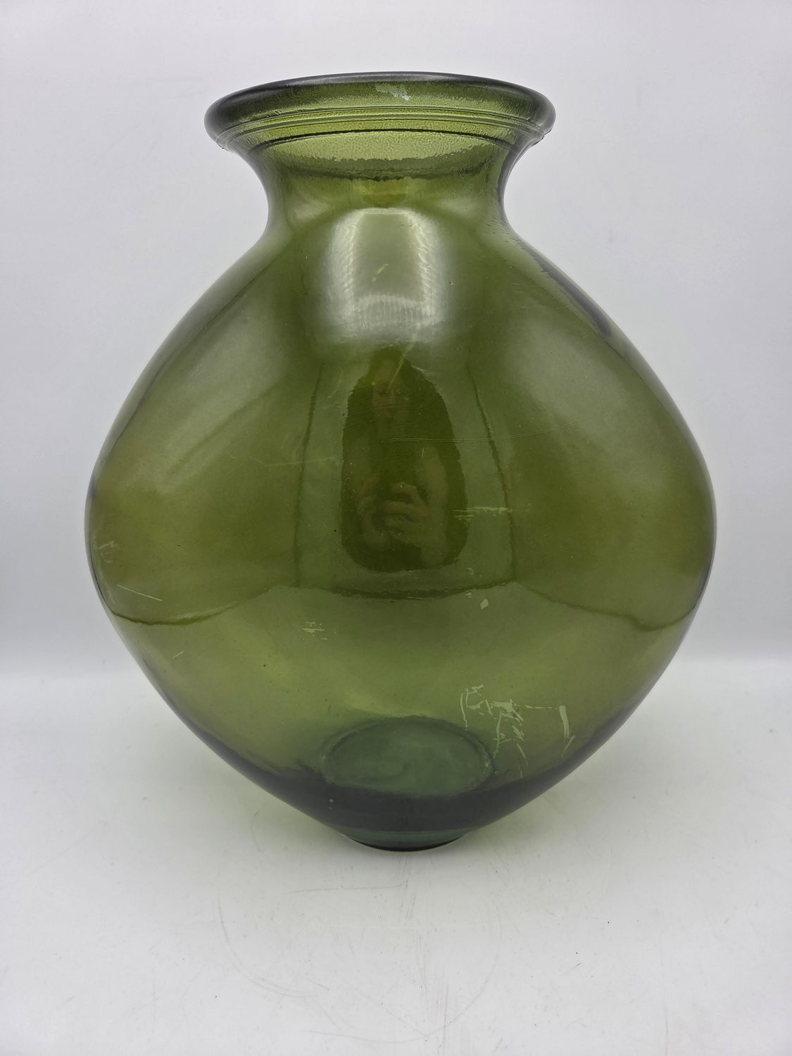 Green Recyc. Glass Bulbous Vase