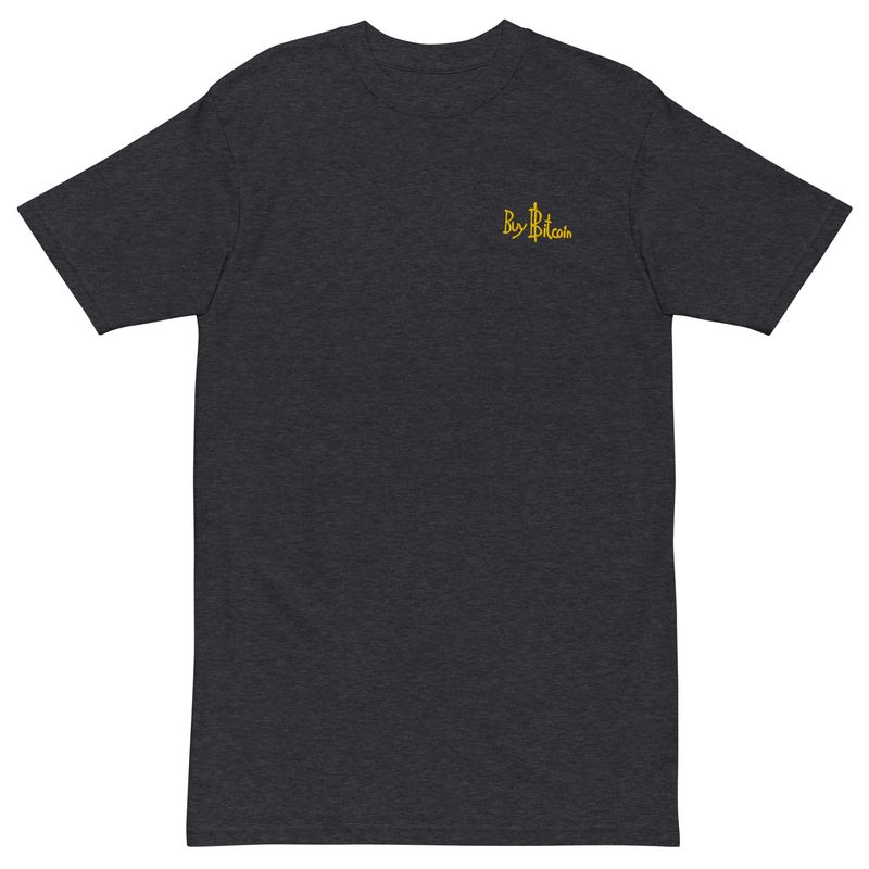 &quot;Buy Bitcoin&quot; T-Shirt - Yellow embroidery