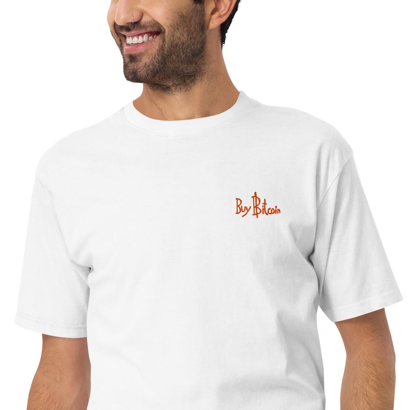 &quot;Buy Bitcoin&quot; T-Shirt - Orange embroidery