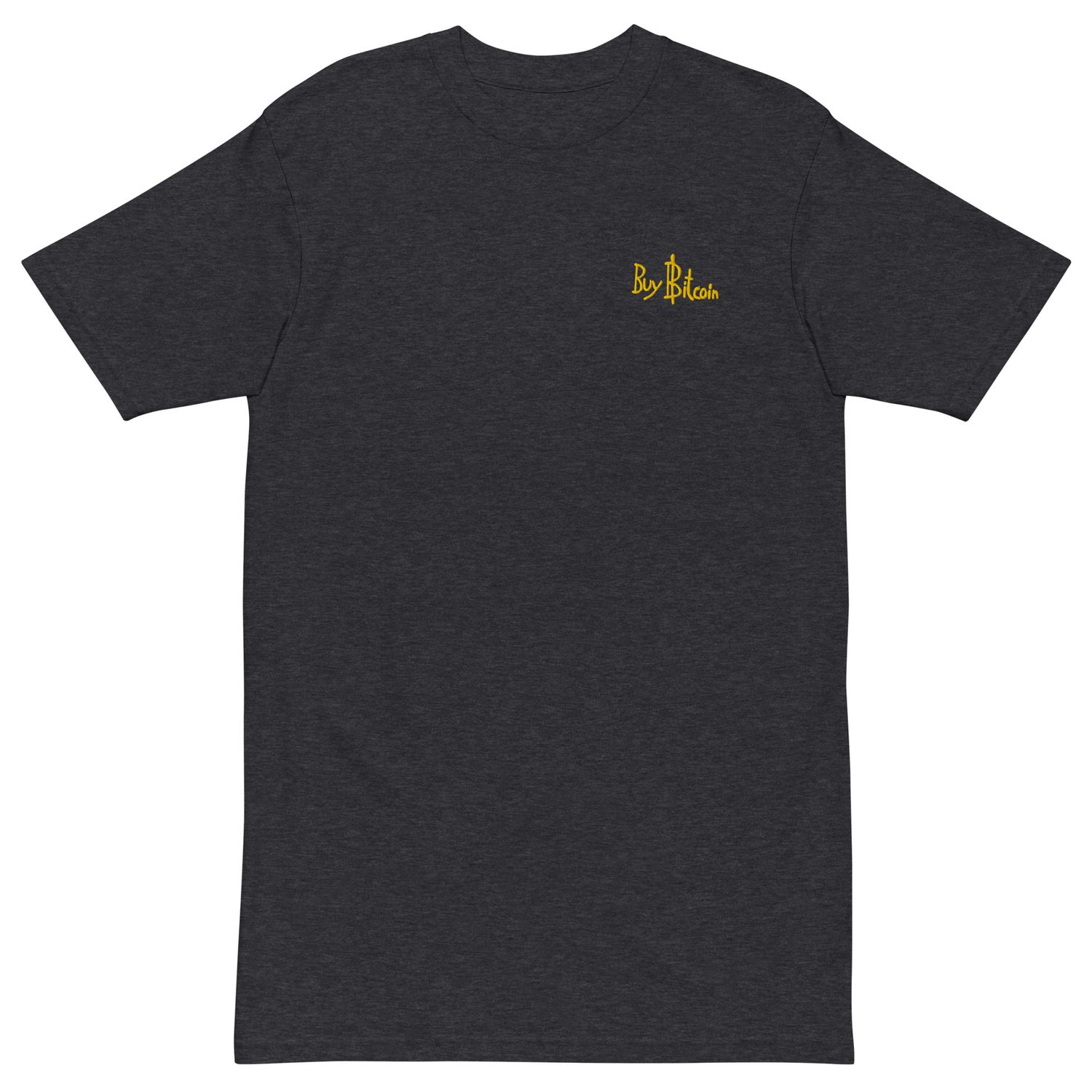 &quot;Buy Bitcoin&quot; T-Shirt - Yellow embroidery