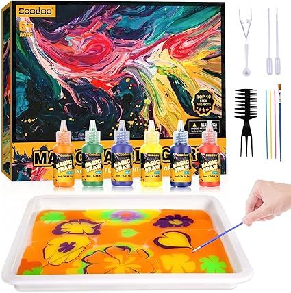 Coodoo Water marbling Paint, kids Age 3 to 12