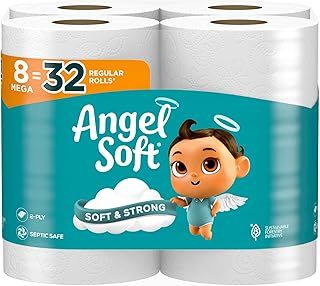 Toilet Paper, Angel Soft 8 pack