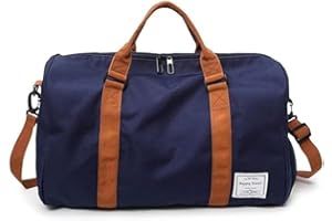 Hamkaw Large Capacity Multi Pocket Sports Duffel Bag with Shoes Compartment