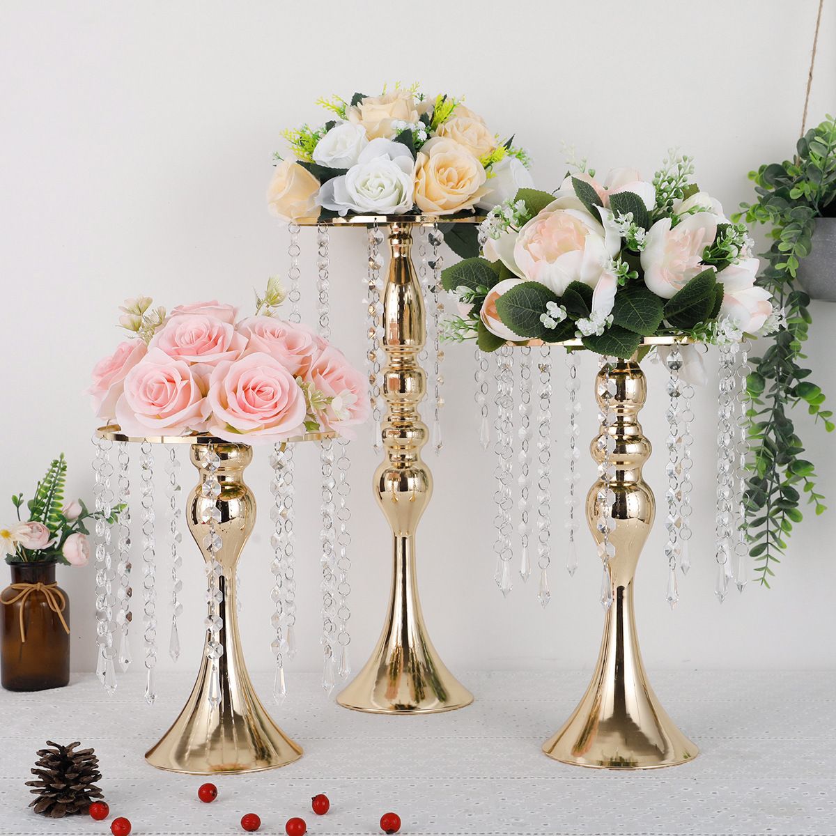 Wedding Props European Style Wrought Iron Flower Set Main Table Decorative Flower Arranging Sign-in Table Crystal Table Flower Utensils Flower Rack Ornaments Wedding Props European Style Wrought Iron Flower Set Main Table Decorative Flower Arranging Sign-in Table Crystal Table Flower Utensils Flower Rack Ornaments