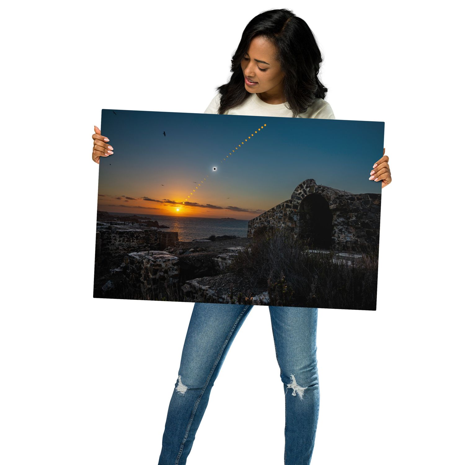 Chilean Eclipse—Metal print
