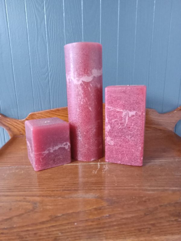 3 PCS Red Candle Set