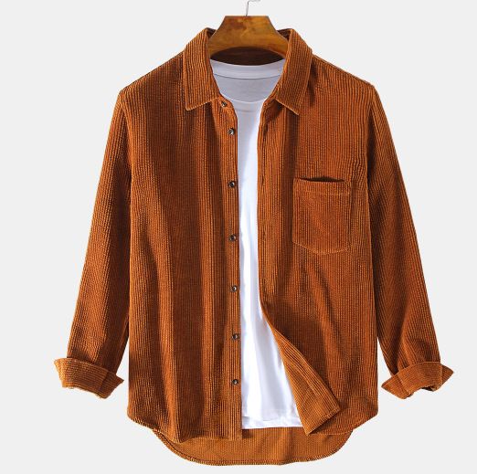 Long Sleeve Corduroy Pocket Shirt